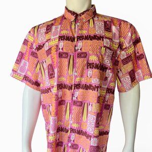 WeSC Oden TIKI Hawaiian short sleeve shirt Vacation #N115117T Men's L